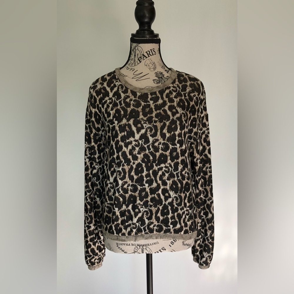 Zara Sweater cheetah print long sleeve size small